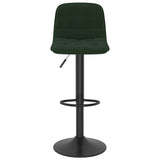 Tabourets de bar lot de 2 vert foncé velours