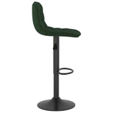 Tabourets de bar lot de 2 vert foncé velours