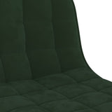 Tabourets de bar lot de 2 vert foncé velours