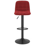 Tabourets de bar lot de 2 rouge bordeaux velours