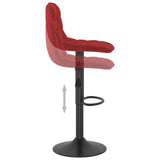 Tabourets de bar lot de 2 rouge bordeaux velours