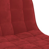 Tabourets de bar lot de 2 rouge bordeaux velours