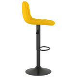 Tabourets de bar lot de 2 Jaune Velours