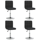 Chaises à manger lot de 4 noir similicuir