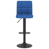 Tabourets de bar lot de 2 bleu tissu