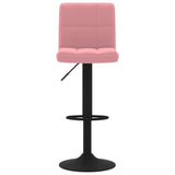 Tabourets de bar lot de 2 rose velours