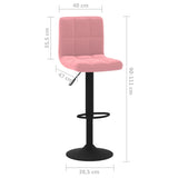 Tabourets de bar lot de 2 rose velours