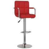 Tabourets de bar lot de 2 rouge bordeaux similicuir