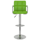 Tabourets de bar lot de 2 vert similicuir