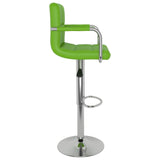Tabourets de bar lot de 2 vert similicuir