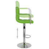 Tabourets de bar lot de 2 vert similicuir