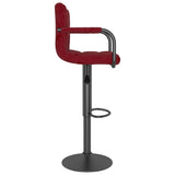 Tabourets de bar lot de 2 rouge bordeaux velours