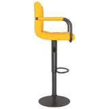 Tabourets de bar lot de 2 jaune moutarde velours
