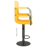 Tabourets de bar lot de 2 jaune moutarde velours
