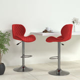 Tabourets de bar lot de 2 rouge bordeaux velours
