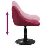 Chaises pivotantes à manger lot de 2 bordeaux velours