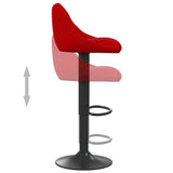 Tabouret de bar Rouge bordeaux Velours