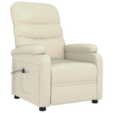 Fauteuil inclinable électrique Crème Similicuir