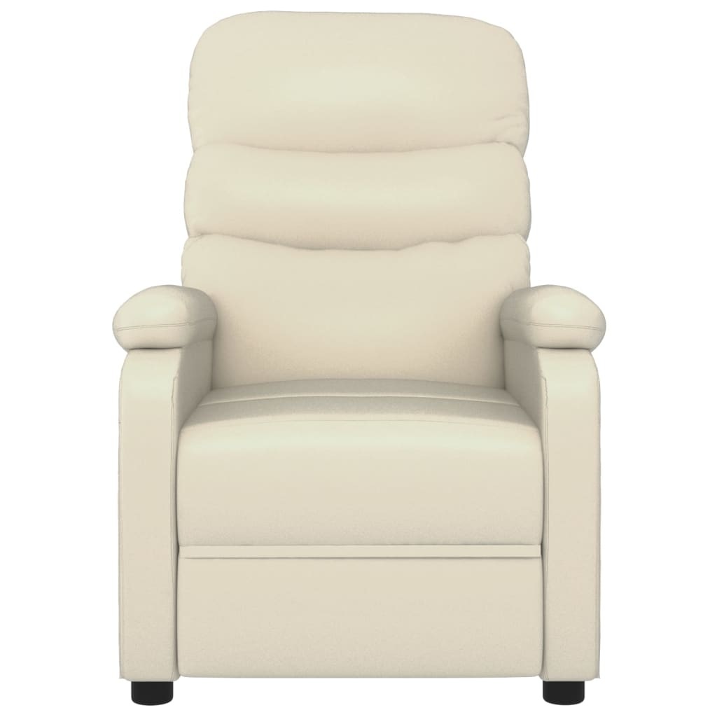 Fauteuil inclinable électrique Crème Similicuir