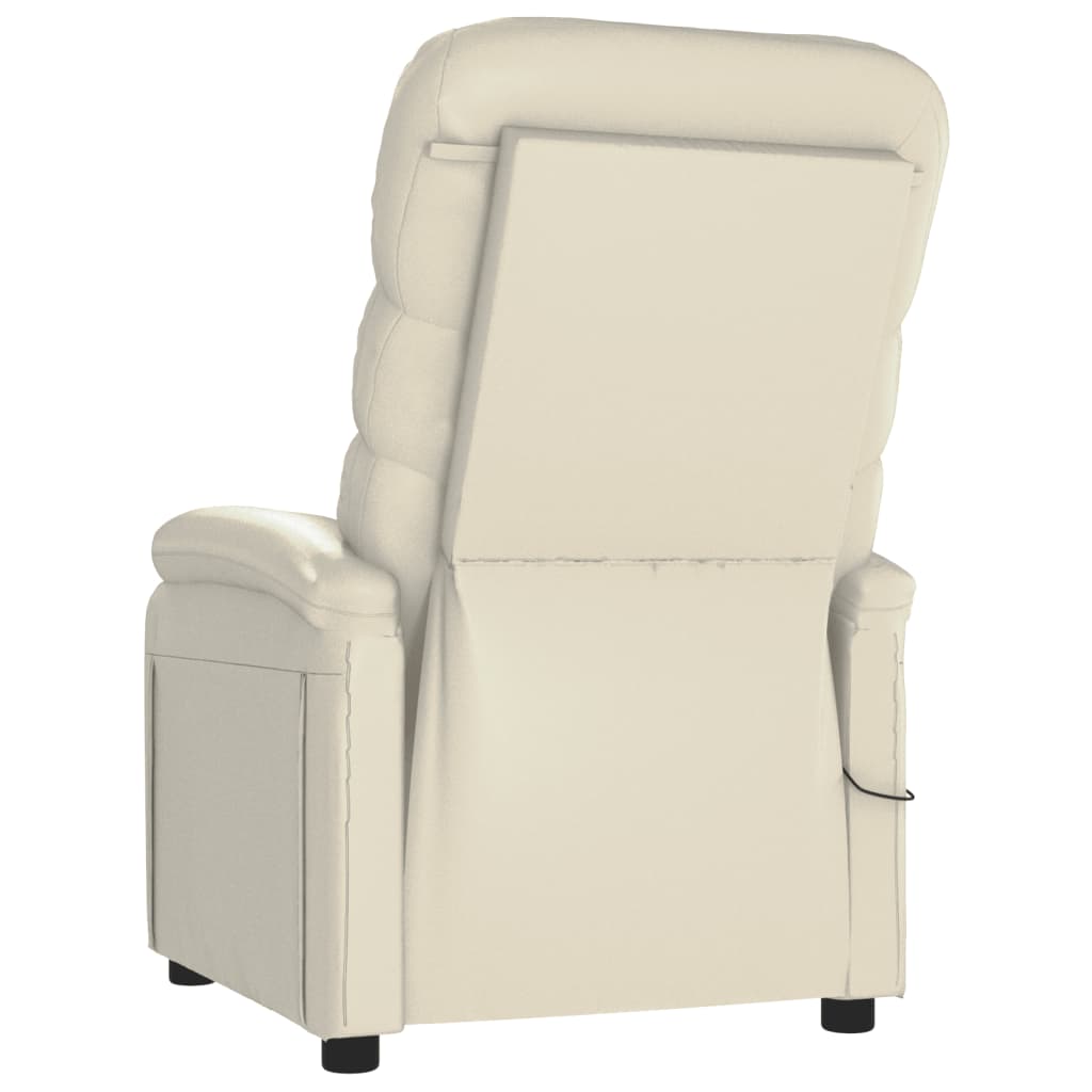 Fauteuil inclinable électrique Crème Similicuir