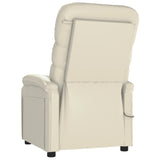 Fauteuil inclinable électrique Crème Similicuir