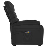 Fauteuil électrique de massage Noir Similicuir