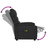 Fauteuil électrique de massage Noir Similicuir
