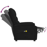 Fauteuil électrique de massage Noir Tissu