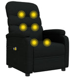 Fauteuil électrique de massage Noir Tissu