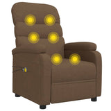 Fauteuil électrique de massage Marron Tissu