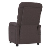 Fauteuil électrique de massage Marron foncé Tissu