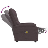 Fauteuil électrique de massage Marron foncé Tissu