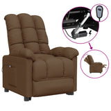 Fauteuil inclinable électrique Marron Tissu