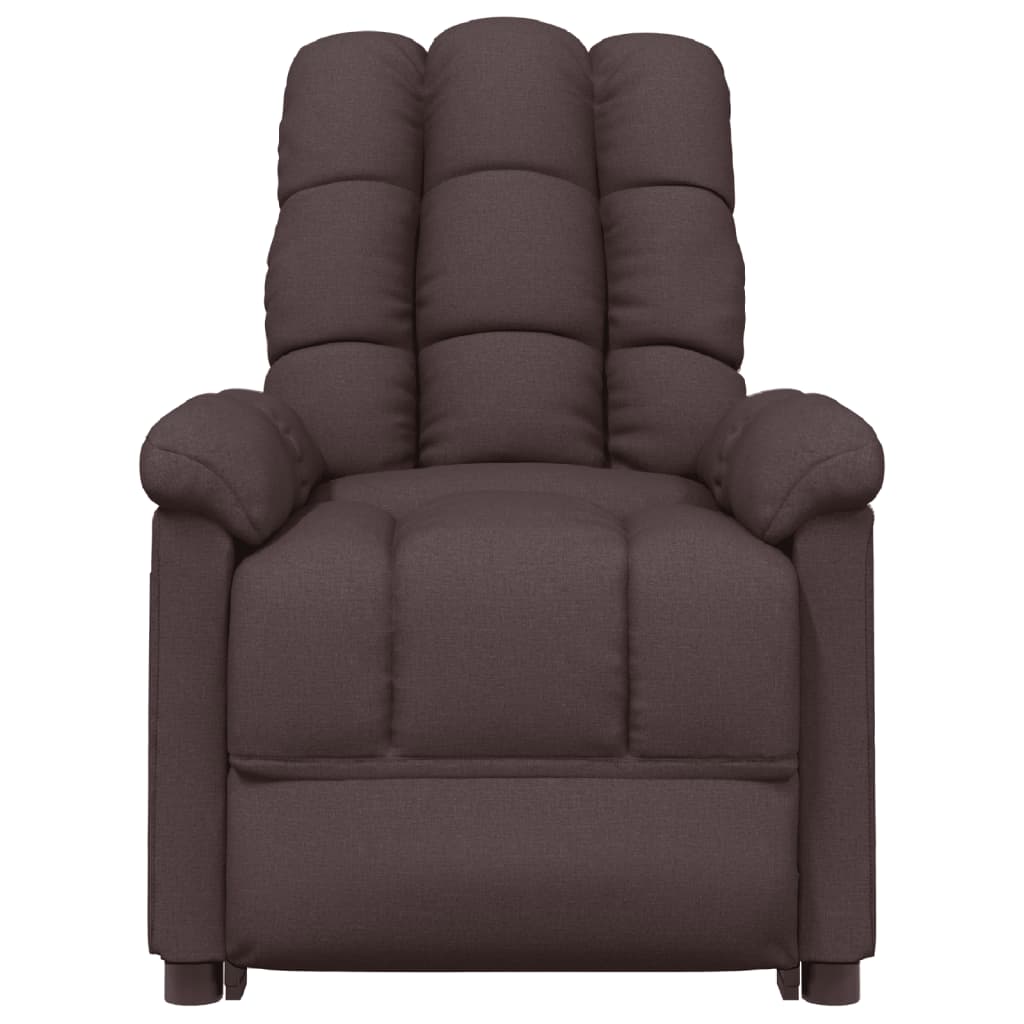 Fauteuil inclinable électrique Marron foncé Tissu