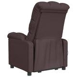 Fauteuil inclinable électrique Marron foncé Tissu