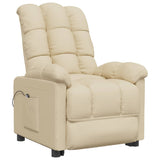 Fauteuil inclinable électrique Crème Tissu