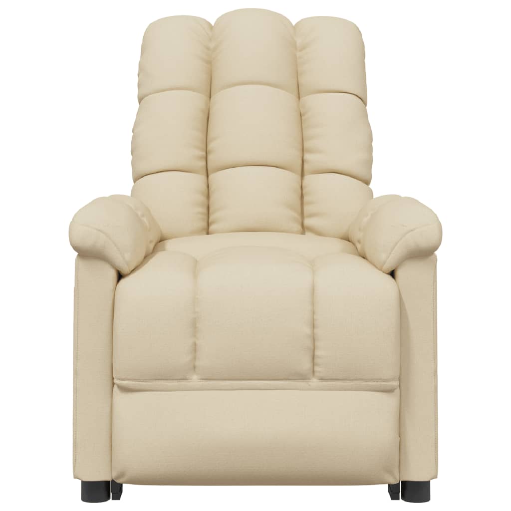 Fauteuil inclinable électrique Crème Tissu