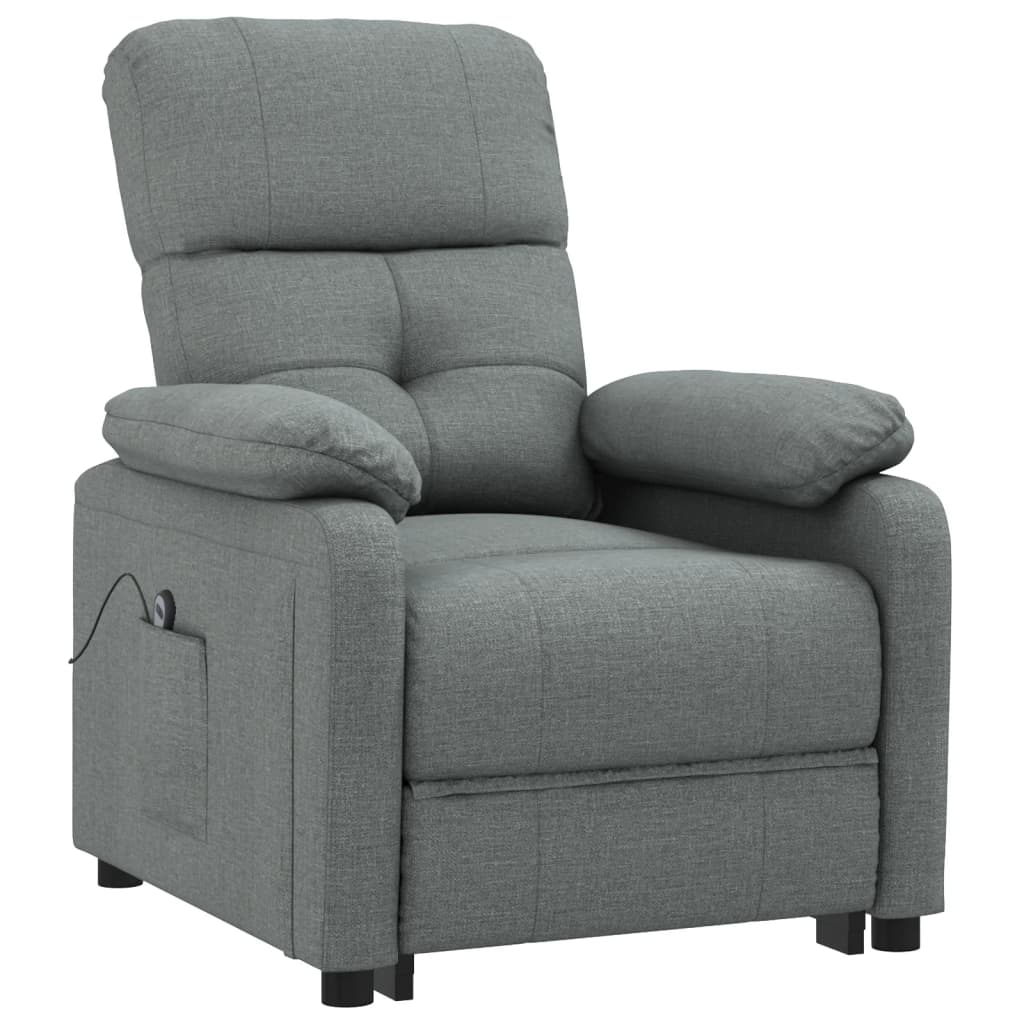 Fauteuil inclinable électrique Gris foncé Tissu