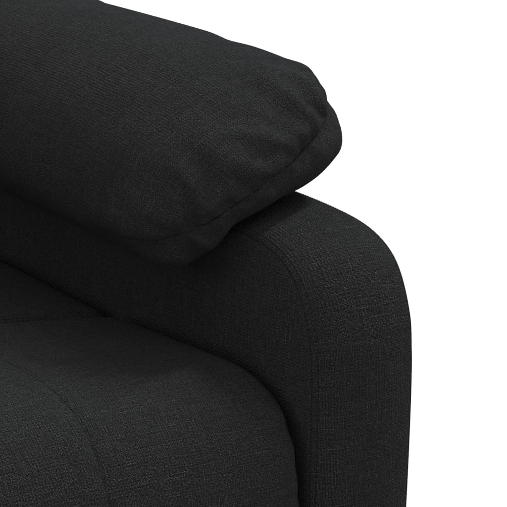Fauteuil inclinable électrique Noir Tissu