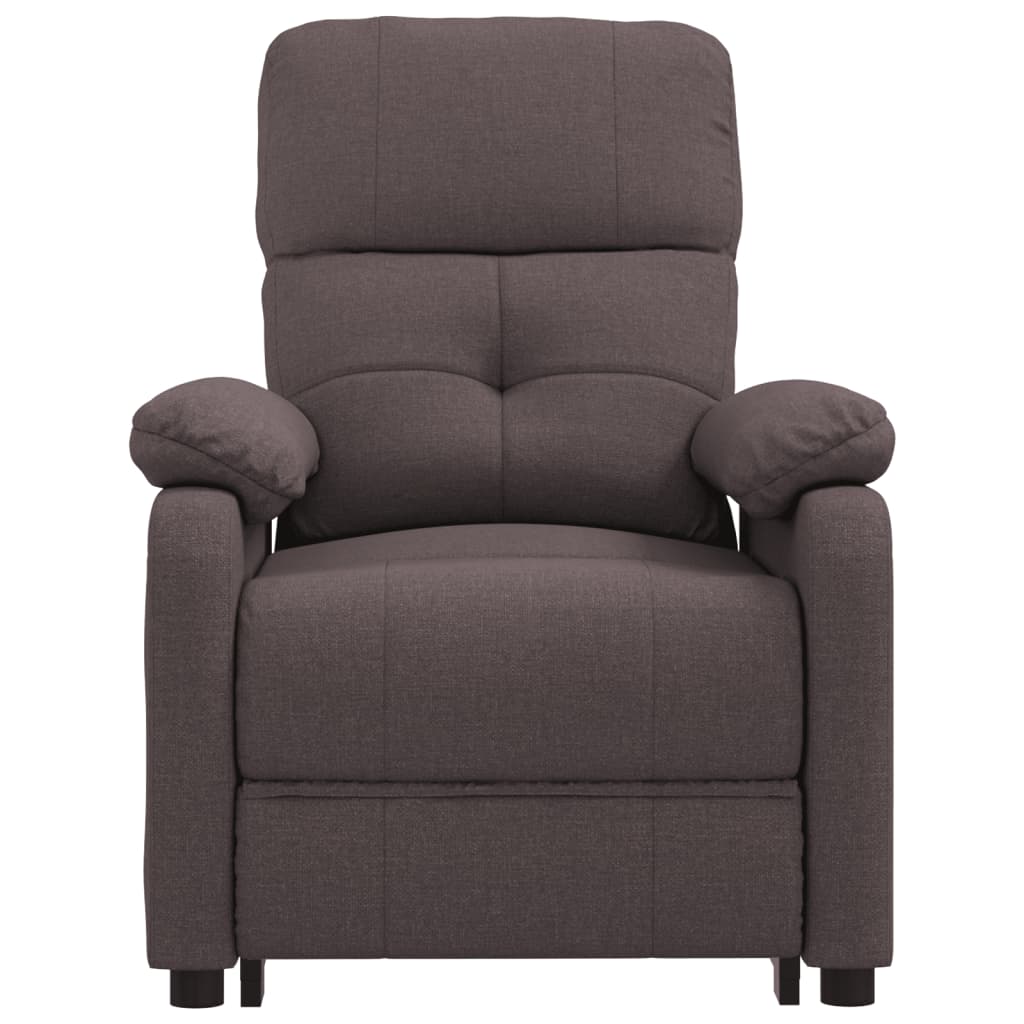 Fauteuil inclinable électrique Marron foncé Tissu
