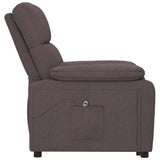Fauteuil inclinable électrique Marron foncé Tissu