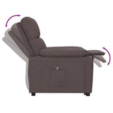 Fauteuil inclinable électrique Marron foncé Tissu