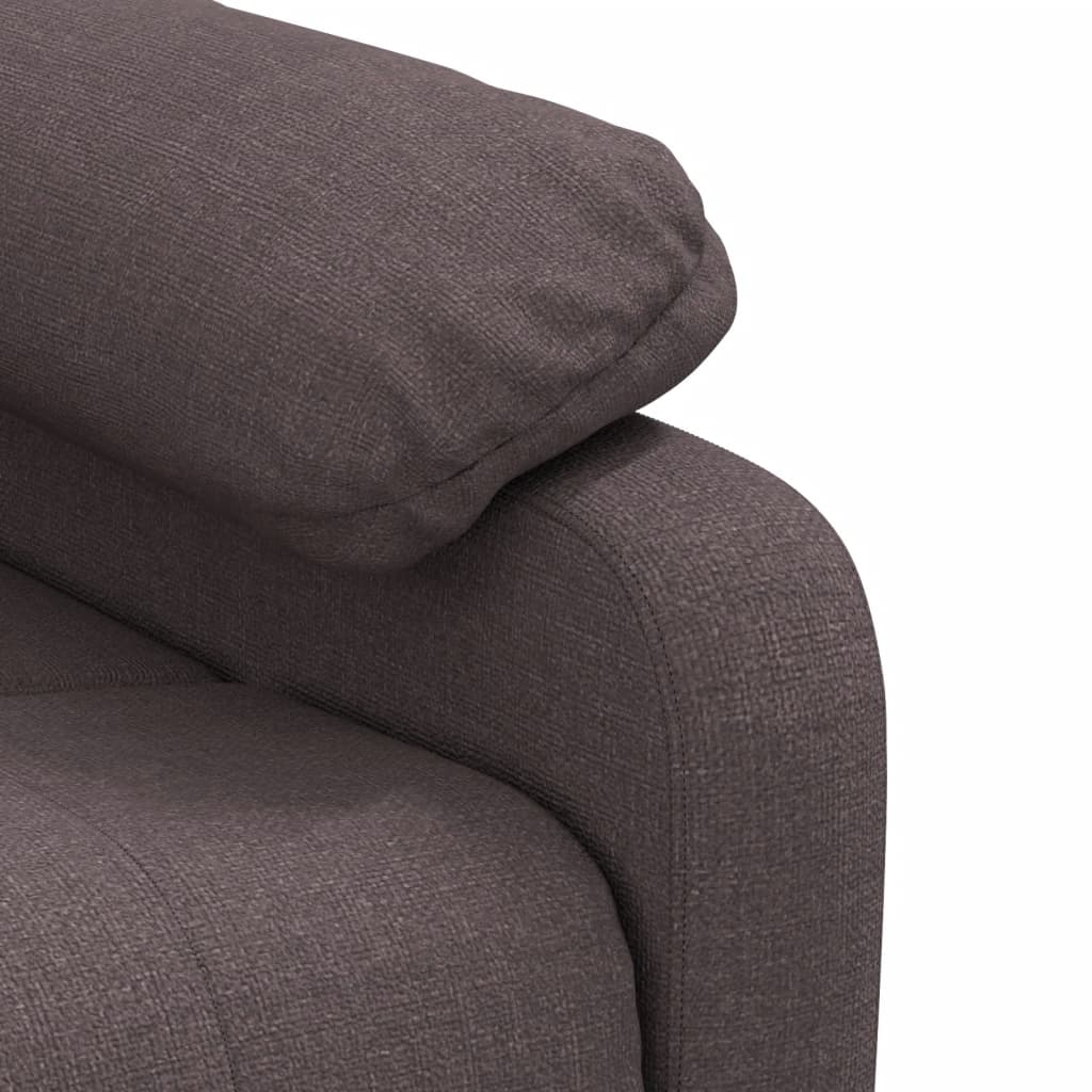 Fauteuil inclinable électrique Marron foncé Tissu