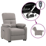 Fauteuil inclinable électrique Taupe Tissu