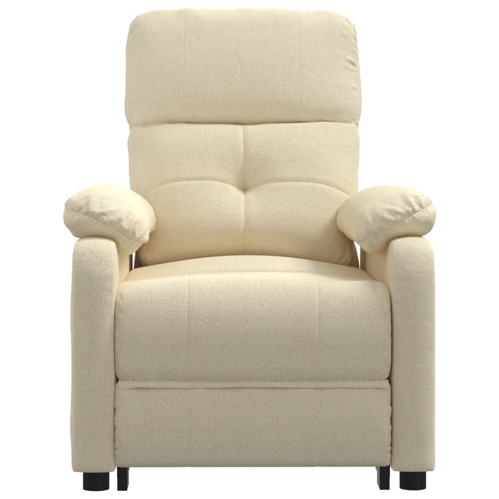 Fauteuil inclinable électrique Crème Tissu