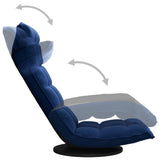 Chaise de sol pivotante Bleu Velours