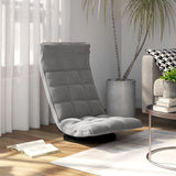 Chaise de sol pivotante Gris clair Velours