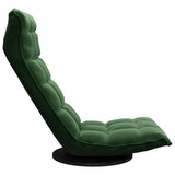 Chaise de sol pivotante Vert foncé Velours