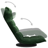 Chaise de sol pivotante Vert foncé Velours