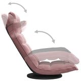 Chaise de sol pivotante Rose Velours